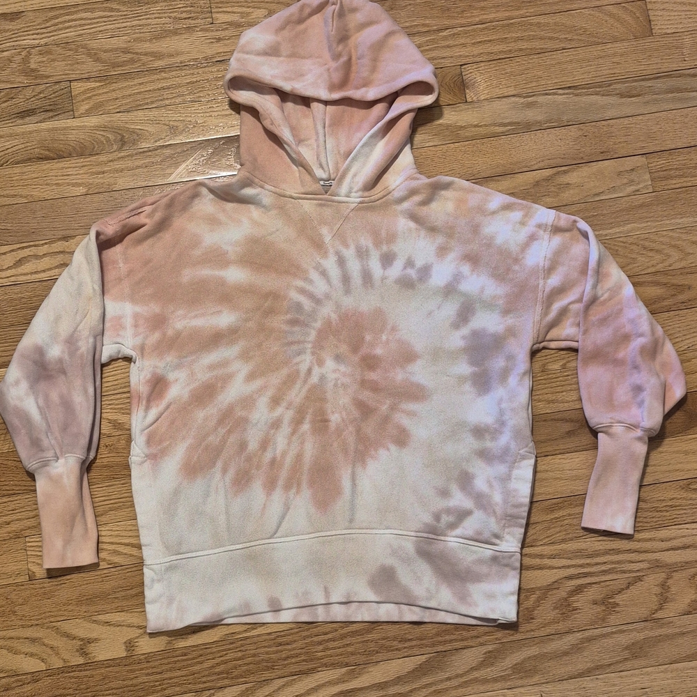 Abercrombie & Fitch Women's Size XS Pink & White Tie Dye Hoodie EUC - Picture 1 of 5
